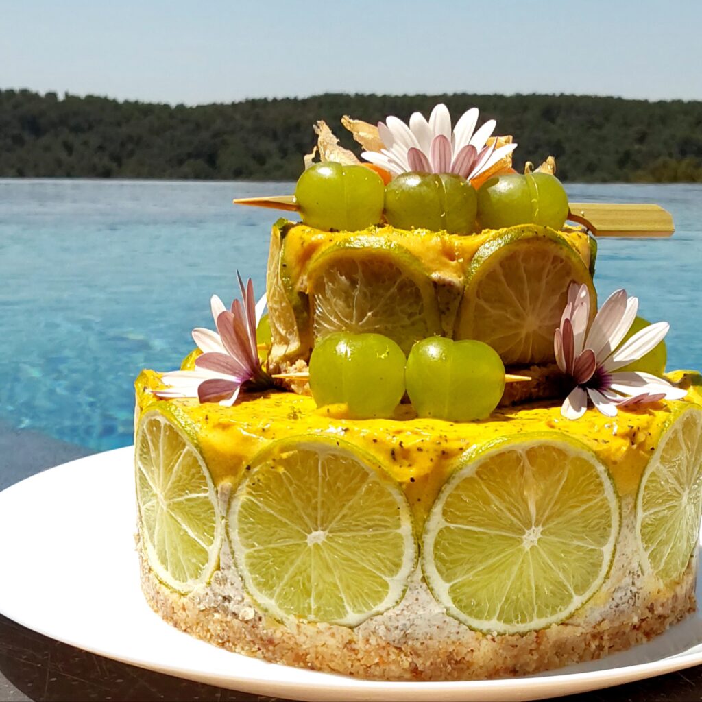 Gâteau mangue piscine