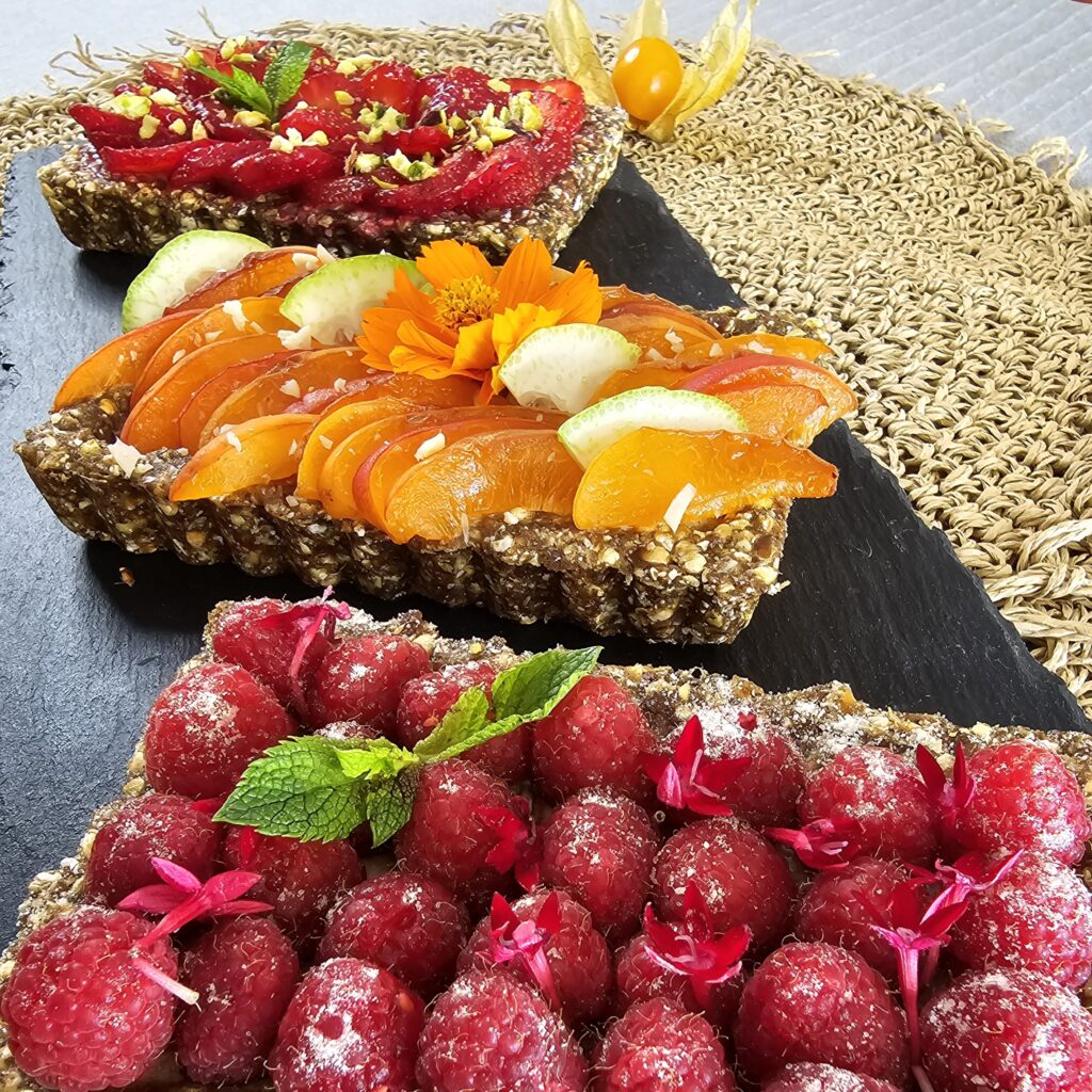 Tartes crues fruits