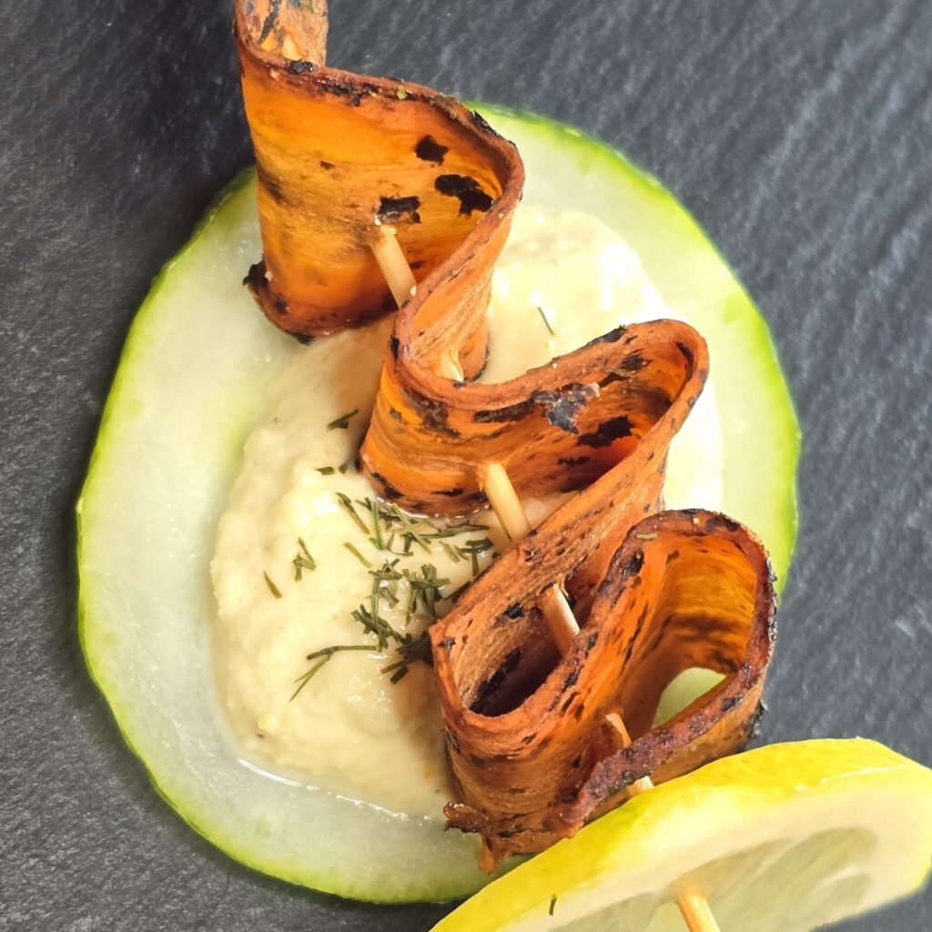 Faumon fumé sur lit de créme citronnée